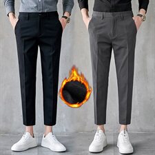 加绒P50/常规P45秋冬2020坠感小西裤男修身小脚长裤百搭K955-P45，男装休闲裤，星座610（原A335）
