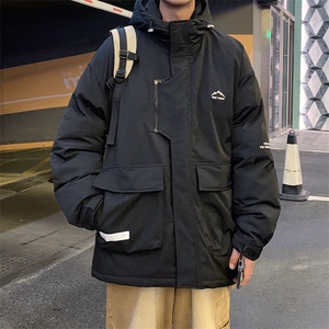 小众高级感户外工装连帽羽绒服男潮牌2024新款冬季加厚冲锋衣外套图片