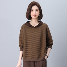 时尚宽松显瘦女装卫衣秋季新款休闲百搭长袖上衣舒适保暖，女装卫衣/绒衫，悦见她