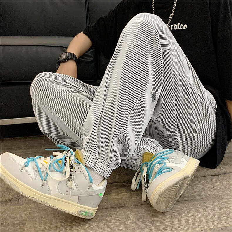 港风卡通印花运动裤子新款宽松运动束脚哈伦休闲裤男 K3254-P30图片