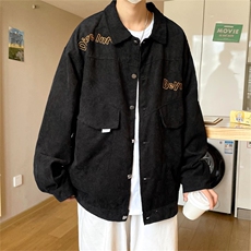 春秋季百搭休闲宽松灯芯绒夹克男士JK152-P60，男装夹克，星座1204