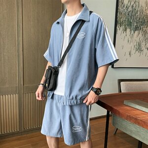 潮流套装短袖防晒衣潮流2021夏装五分休闲裤两件套DS787T图片