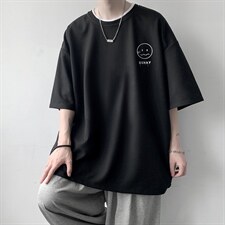 HT73072-P22华夫格t恤男短袖男大码五分袖大皂风，男装T恤，电商A040