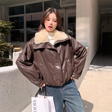 新款主推内里毛毛皮衣外套2636-P185-K268，女装短外套，2C129