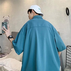 2025夏季工装短袖衬衫男冰丝速干服宽松上衣CC844，男装T恤，星座1108