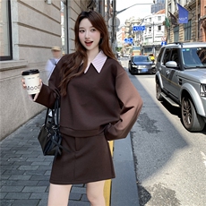 现货新款拼接卫衣短裤两件套25081P155K238，女装套装/套裙，2D035