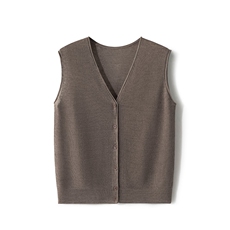 2025年秋季新款针织V领马甲时尚休闲通勤百搭，女装马甲，致织羊绒