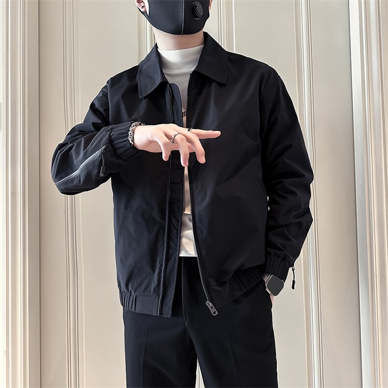痞帅炸街潮流翻领夹克男士外套社会小伙店主风301C-JK13-P98控138,男装夹克,星座301C（原B323）