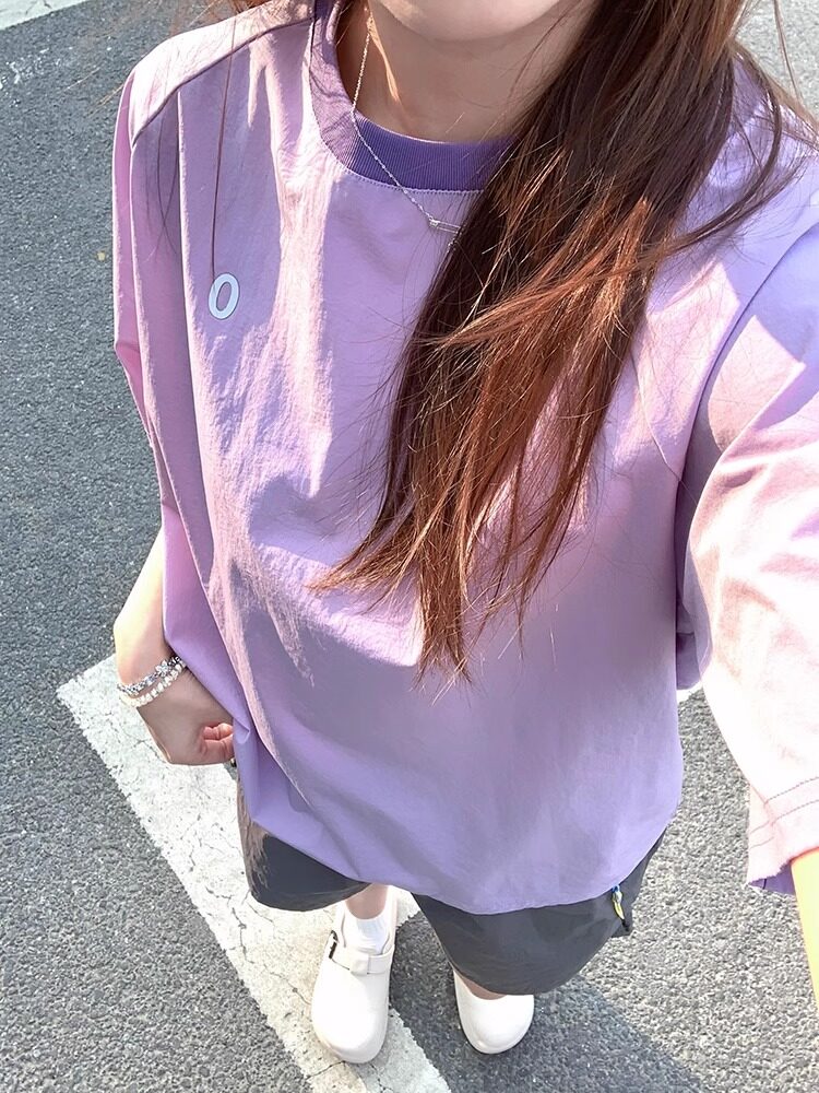 网图夏季速干凉感后背镂空透气网眼短袖男女设计感撞色T恤特P28,男装T恤,电商C306-1