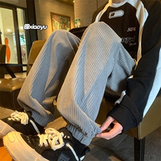 XZ616秋冬季新款灯芯绒束脚垂感百搭休闲裤TY965P55控68，男装休闲裤，星座512A（原616）