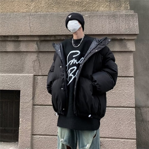 冬季加厚连帽冲锋衣棉服男女潮牌美式情侣棉衣面包服MF125-P88图片
