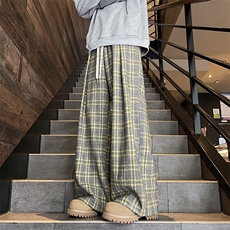 秋冬季新款格子休闲裤宽松潮流时尚百搭阔腿裤，男装休闲裤，星座410-6（原星座1304-1）