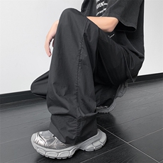 抖音品质设计感阔腿速干高级感个性休闲裤长裤XZ221-1/K1601/P55，男装休闲裤，星座221-1