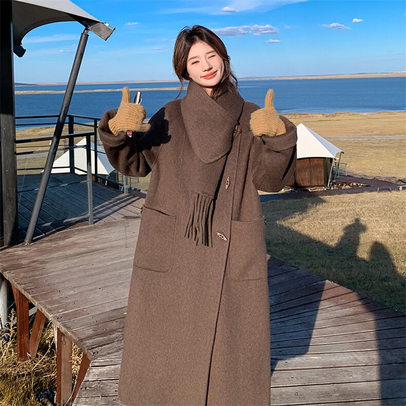 2025现货主推手工双面呢70毛羊毛大衣191-6337-P265-K388,女装双面呢大衣,韩蜜菓