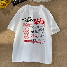 可48小时发货支持抖音得物来样二开美式满天星亮片短袖T恤MTX631，男装T恤，电商A486