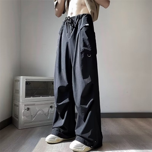 夏季冰丝伞兵降落工装裤男士薄款速干宽松直筒阔腿长裤 K7148-P37图片