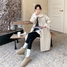 超好看羊羔毛拼接羽绒服女2025冬季新款女装工装保暖加厚派克服潮，女装羽绒服，慧尚2-185