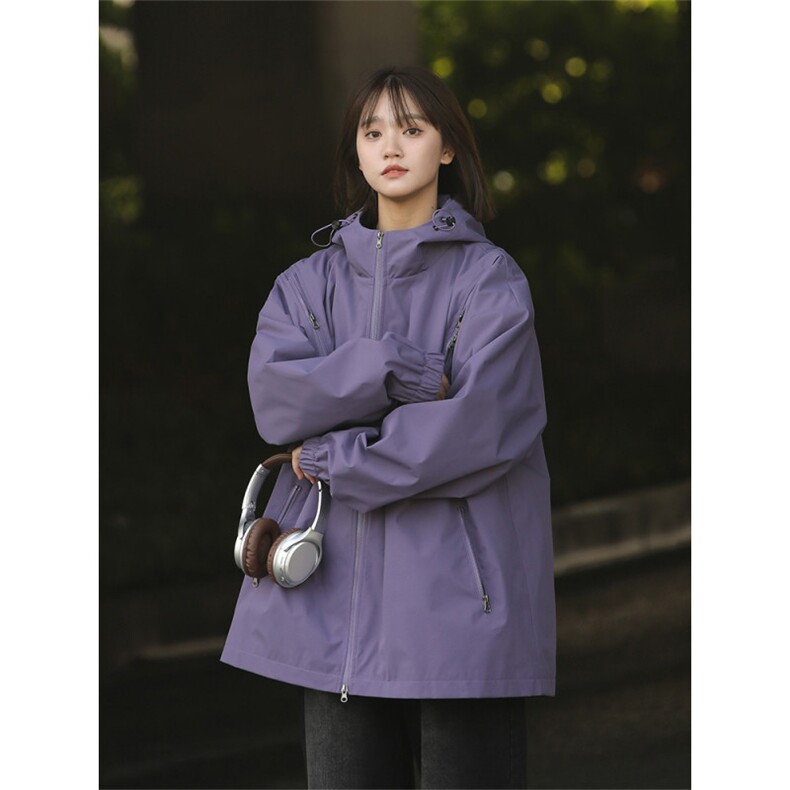 春季新款美式山系休闲纯色冲锋衣情侣潮流夹克外套JK7815-特P70,男装夹克,星座904