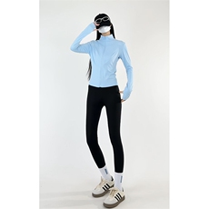 女士短款皮肤衣户外健身轻薄气弹力立领防晒衣25XJ55240特批68，女装防晒衣，电商A042