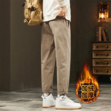 特批秋冬季休闲裤男锥形直筒宽松九分工装长裤子J822-P48/加绒P55，男装工装外套，星座509