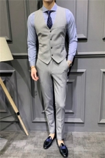 男士马甲套装背心春秋季伴郎服兄弟装新郎结婚礼服团西服马甲裤，男装背心/马甲，星座505-2（原电商A260-1)