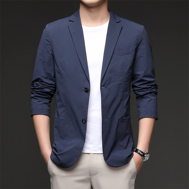 D332705秋冬新款男士西服薄款商务休闲男装外套轻薄通勤外衣，男装西服，电商B360