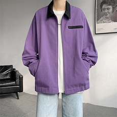 8XL-M水洗做旧帆布短款夹克男款vintage美式复古工装外套JK003P98，男装夹克，电商B312