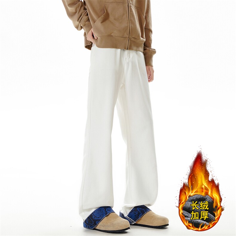 B221美式高街直筒拼接牛仔裤黑色50%棉50%聚酯LK25520-特P55控98，男装牛仔裤，电商B221