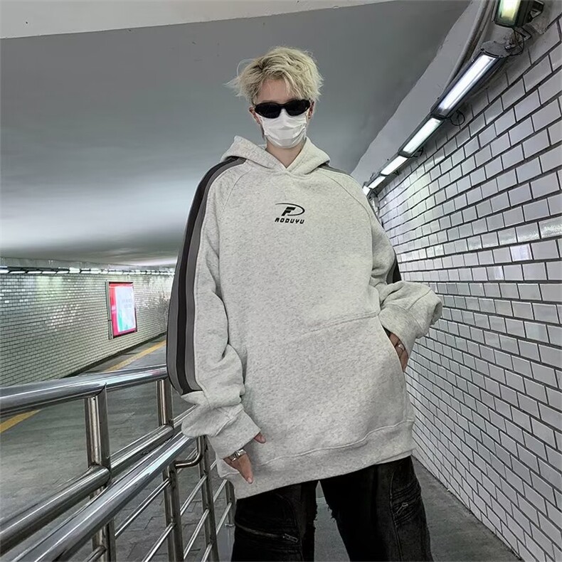 拼色卫衣男潮ins港风潮流YW164P58,男装卫衣,星座1116-2