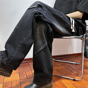 k1077-p55-控78  现货宽松拉链cleanfit牛仔裤马丁靴黑暗图片