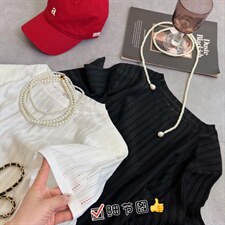 现货夏季新面料开叉垫肩短袖，其它，AT(2F)