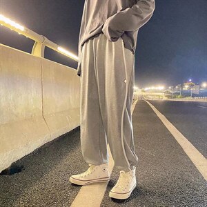 排扣高街裤子男欧美潮牌ins休闲裤K73P30图片