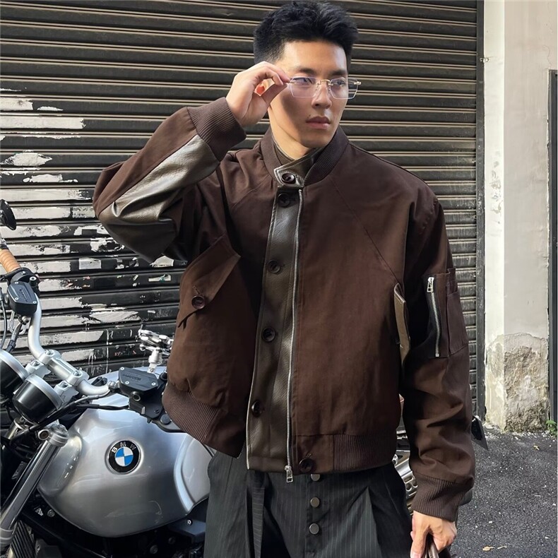 痞帅风皮衣男款潮流帅气加厚款夹克2025新款秋冬装高级感潮牌外套图片