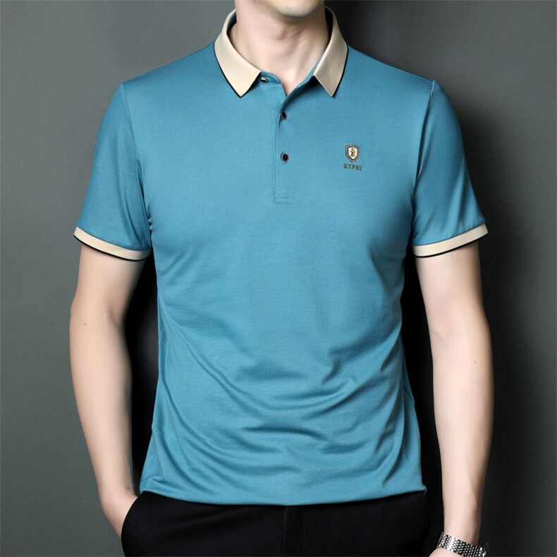 SQY9823男式2023年夏季新款T恤男短袖商务时尚休闲POLO衫男装P55,男装T恤,电商B360