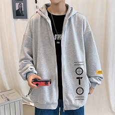 KS21114-P38加绒-P43连帽开衫卫衣男运动外套大码班服，男装卫衣，电商A040