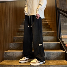!2025秋冬三条杠贴标牛仔裤男阔腿裤815A-XKZ315-特P50控78，男装牛仔裤，星座815A