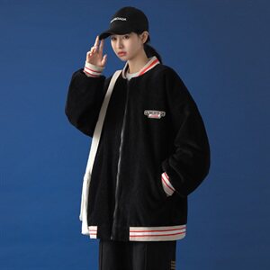 20年秋冬新款贴绣小熊水洗100%棉灯芯绒棒球服DS-B293-A777-P90图片