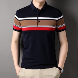 夏季保罗衬衫领汗衫衣服Polo衫男士短袖T恤中年休闲翻领半袖体恤图片