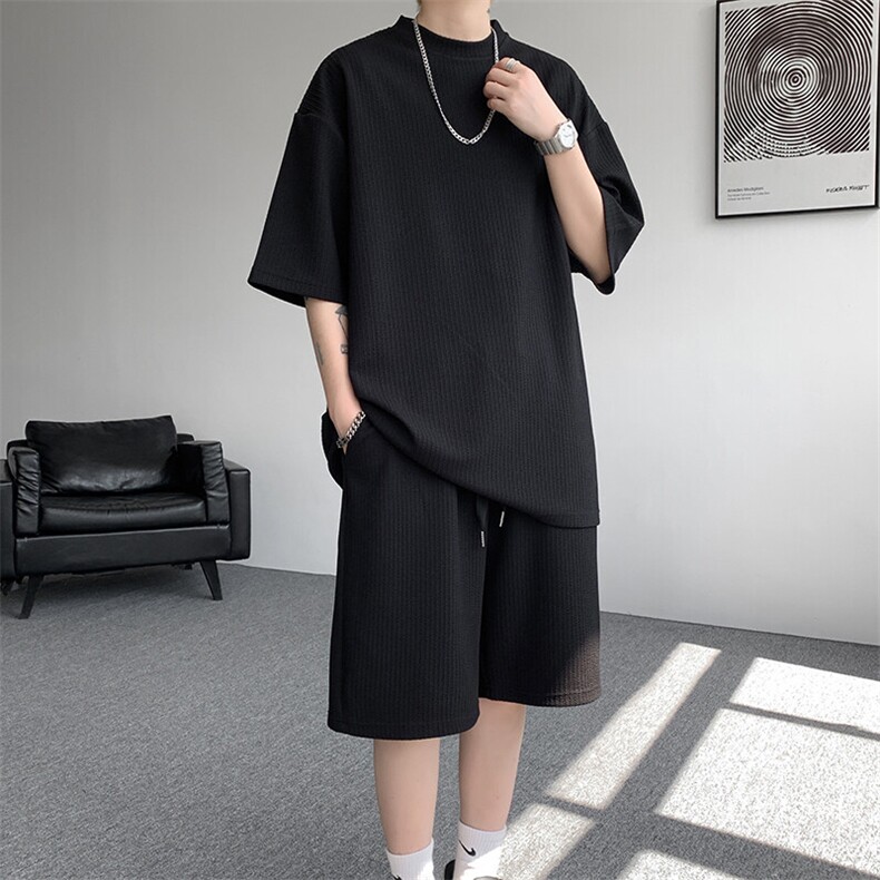 男士夏季短裤套装宽松潮流休闲运动服9056-P58,男装牛仔裤,电商B380（原B361）