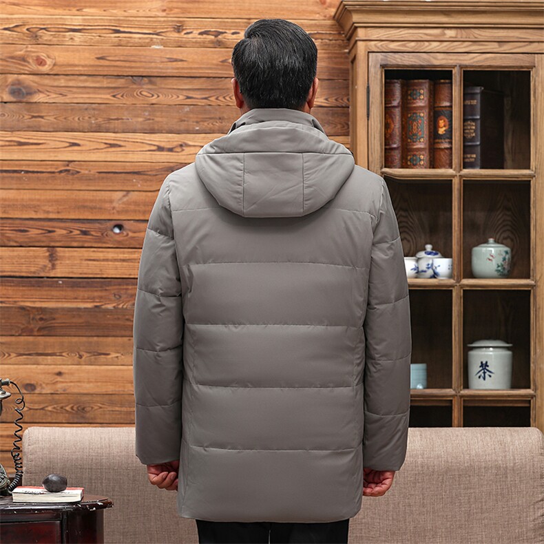 主推大货可拆卸帽中老年羽绒服外套男加厚爸爸装白鸭绒羽绒服大衣,男装羽绒服,钱塘723