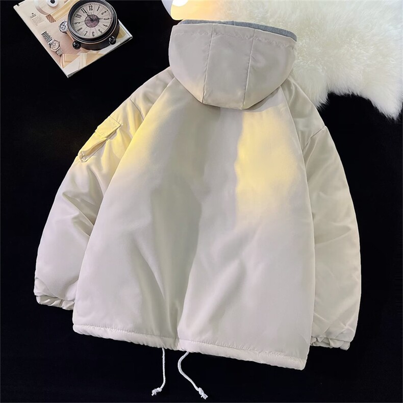 假两件加厚连帽棉衣男秋冬季潮牌宽松机能工装棉服外套MY938-P99,男装棉衣,星座1008-1