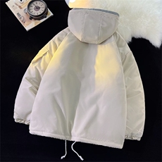 假两件加厚连帽棉衣男秋冬季潮牌宽松机能工装棉服外套MY938-P99，男装棉衣，星座1008-1