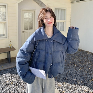 新品 羽绒服   小个子翻领90绒系带羽绒服图片