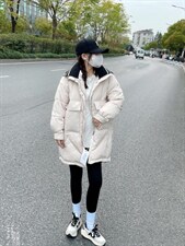 韩版中长款羽绒服，女装羽绒服，玩美