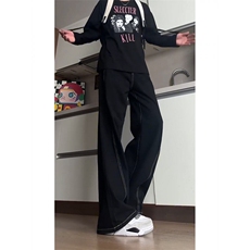 春季直筒牛仔裤男女新款百搭显瘦宽松垂感拖地阔腿裤WLB455-P42，男装牛仔裤，星座1008