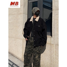 现货加绒牛仔棉服男冬季棉衣外套羊羔绒翻领夹克毛领MY1089-P110，男装夹克，星座1103-3