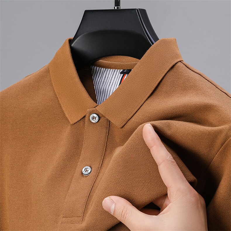 Polo衫男士短袖T恤纯棉中年爸爸夏装高端休闲衣服时尚体恤潮,男装Polo衫,电商B212（原钱塘6029）