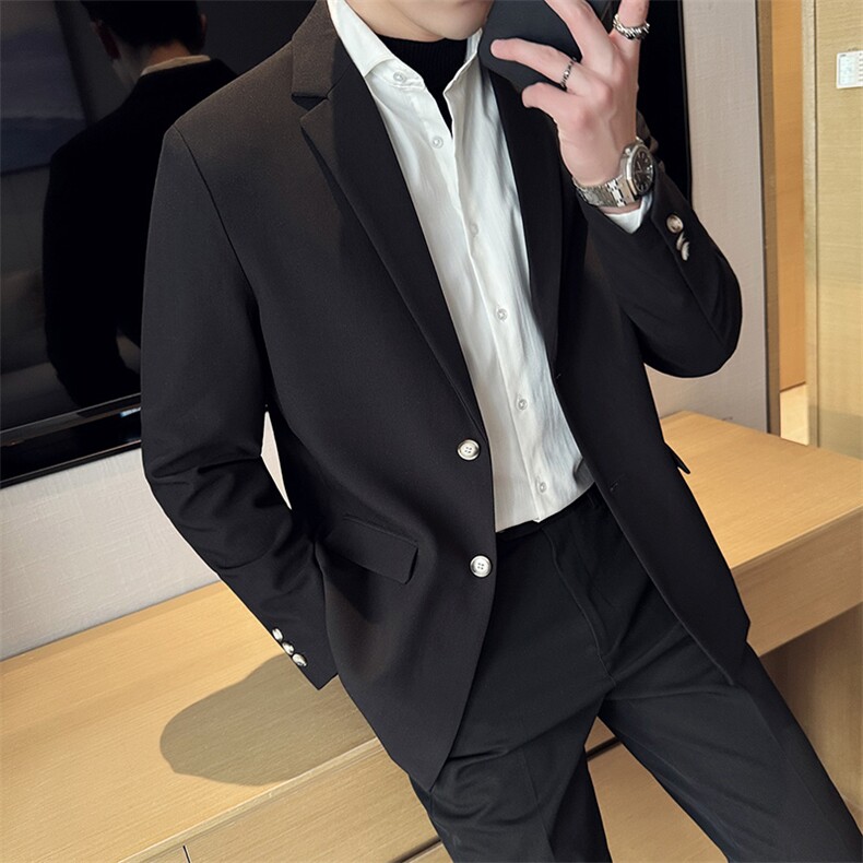 2025春装店主风商务休闲西服外套痞帅高级感上衣男6515-P110,男装西服,电商A413