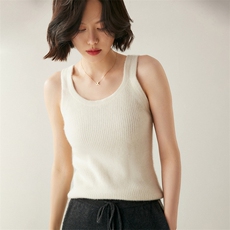 叠穿内搭~山羊绒吊带背心女修身显瘦内搭外穿毛衣短款针织打底衫，女装背心吊带，绒创羊绒