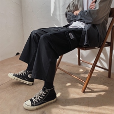 2021春季休闲裤运动直筒阔腿九分裤韩版宽松潮流工装裤DT，男装休闲裤，电商A102